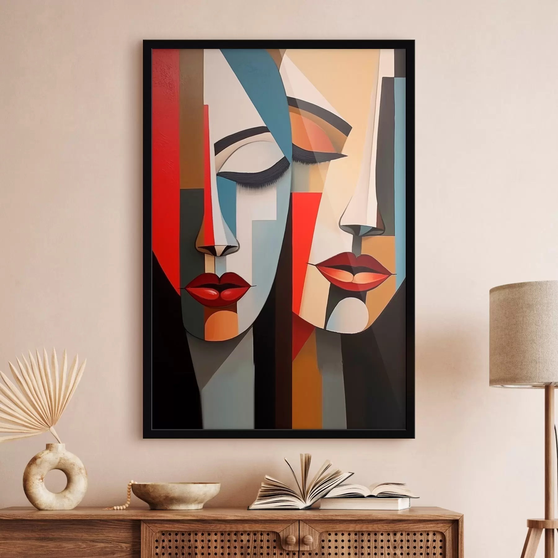Papier peint Visages féminins abstraits f45967