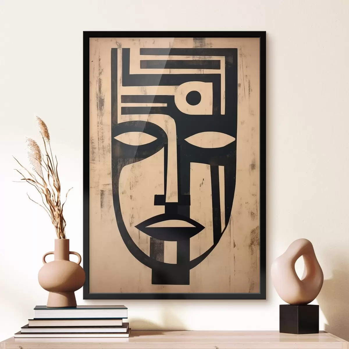 Poster Visage abstrait géométrique f45970