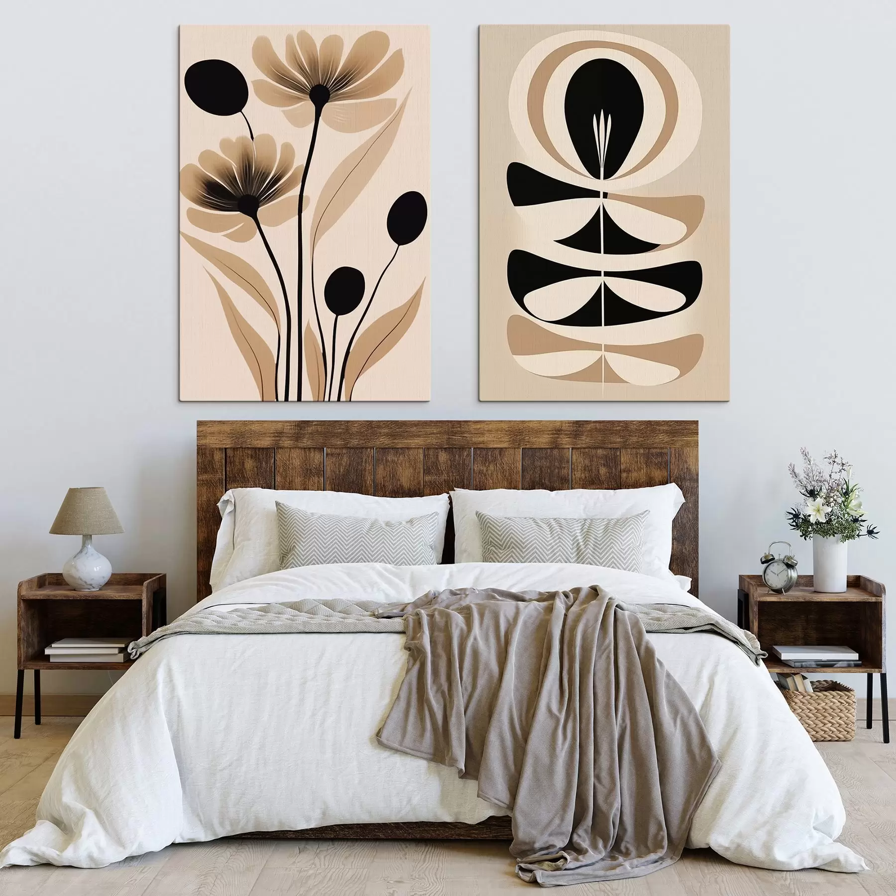 Tableau Fleurs abstraites m00773