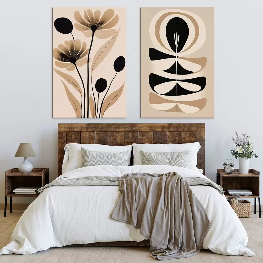 Tableau Fleurs abstraites m00773