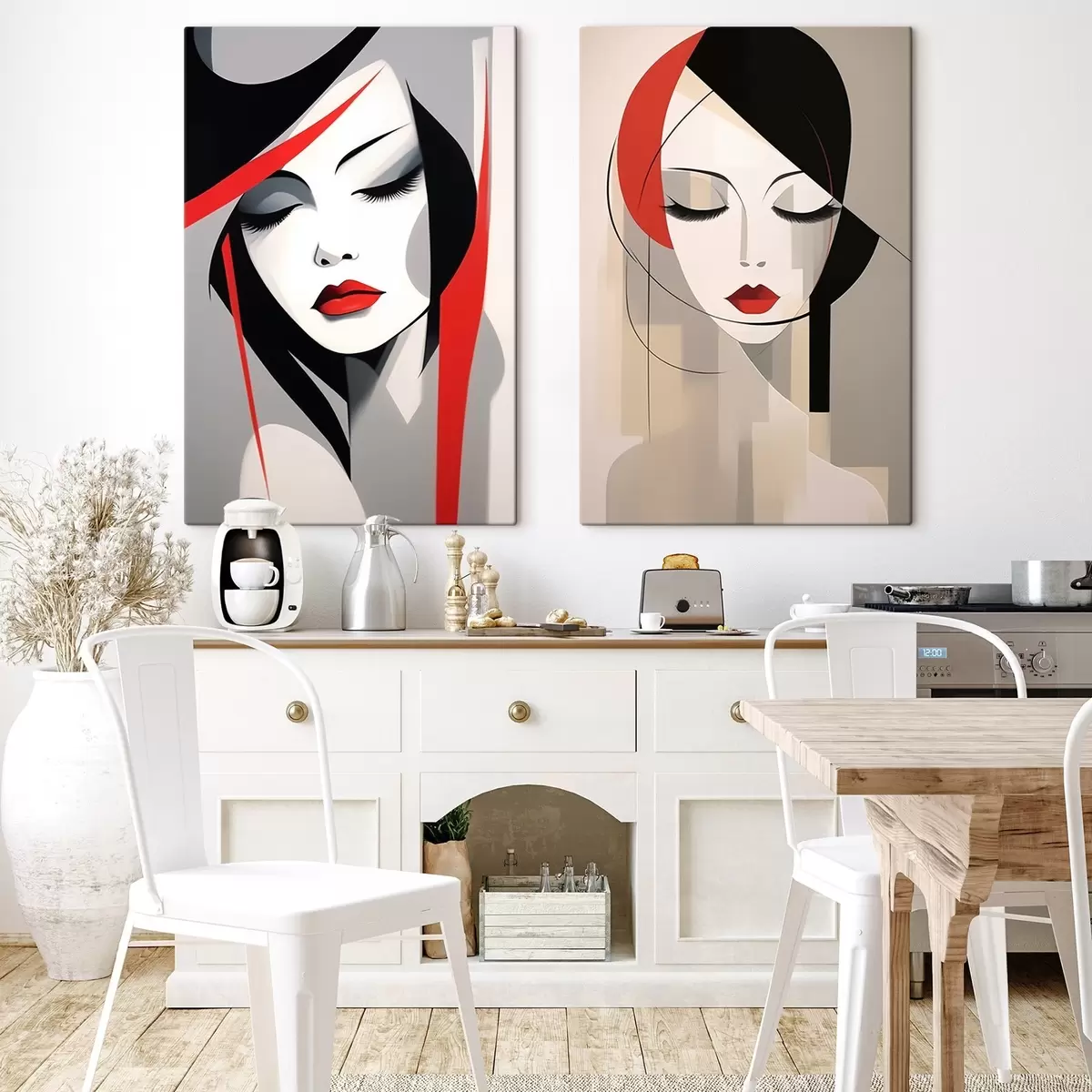 Tableau Portraits féminins abstraits m00774