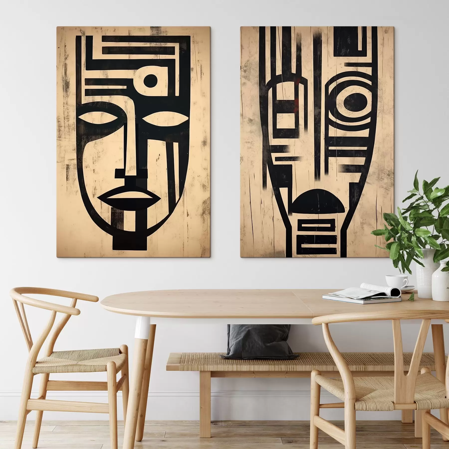 Tableau Masques abstraits m00776