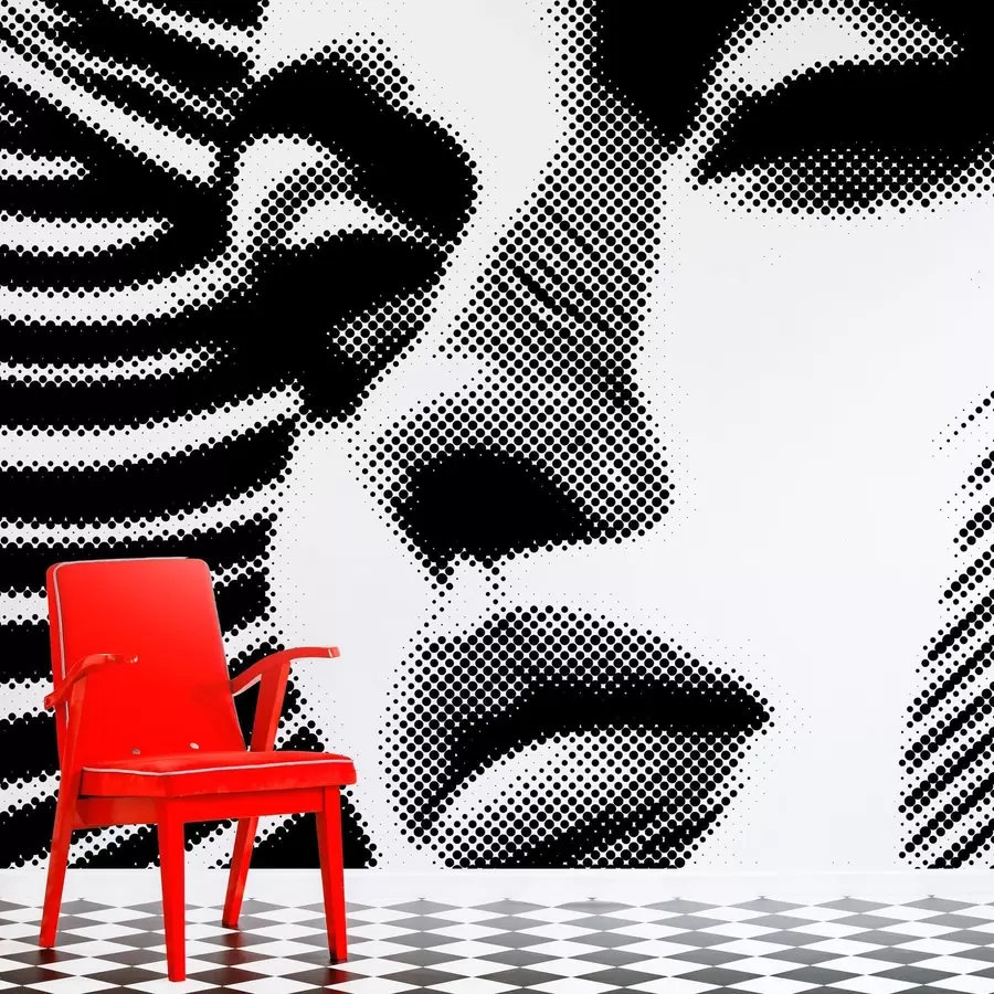 Papier peint Visage de femme dans le style pop art w04504