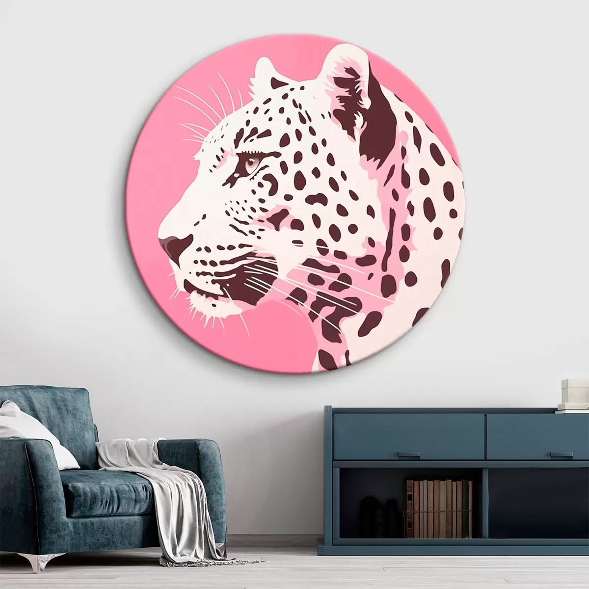 Tableaux rondes Léopard r45962