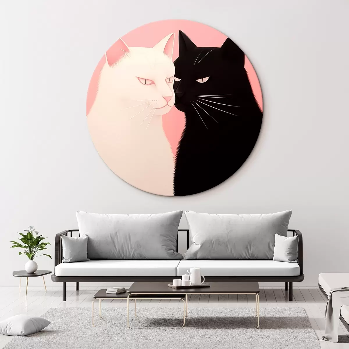 Tableaux rondes Chats r45961