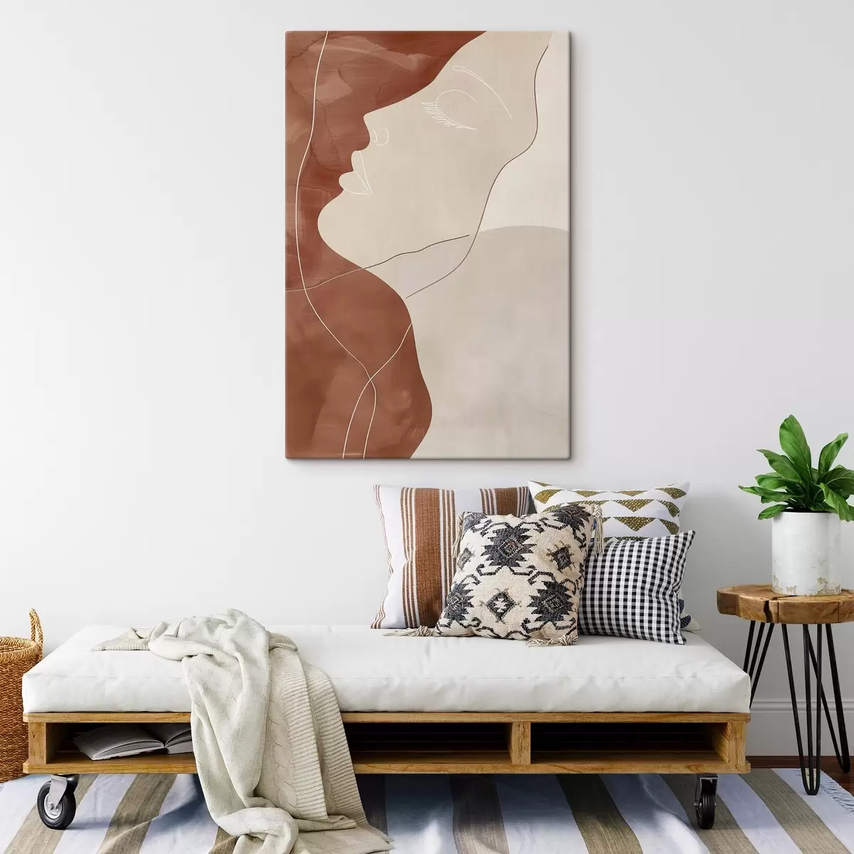 Tableau Abstraction, silhouette d'une fille s45656