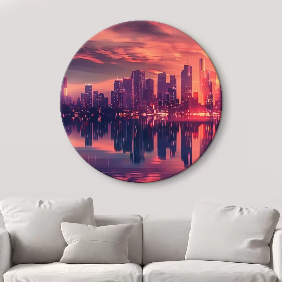 Tableaux rondes Ville moderne r45657