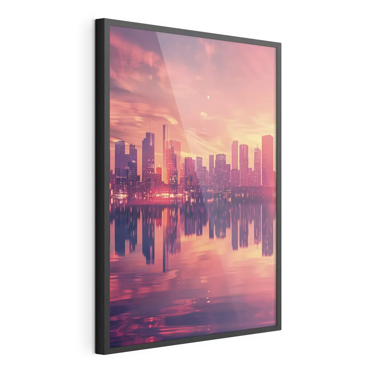 Poster Ville au coucher du soleil f45658