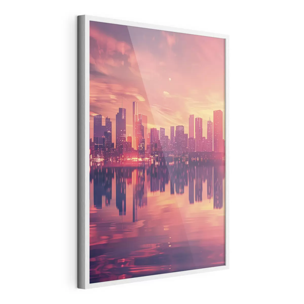 Poster Ville au coucher du soleil f45658