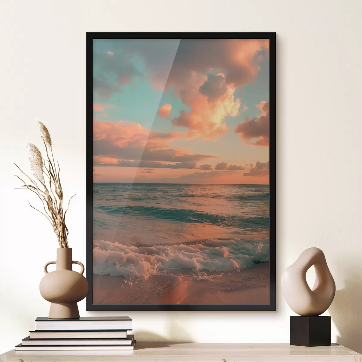 Poster Nuages sur fond de mer f45660