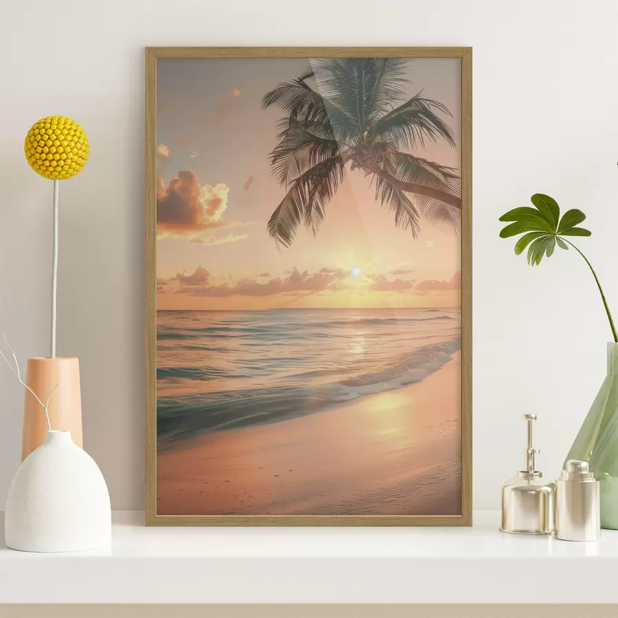 Papier peint Coucher de soleil sur la mer f45661
