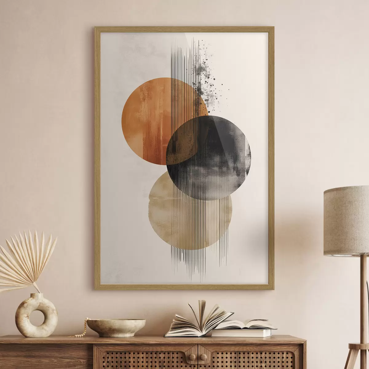Poster Cercles d’ocre et d’encre f45885