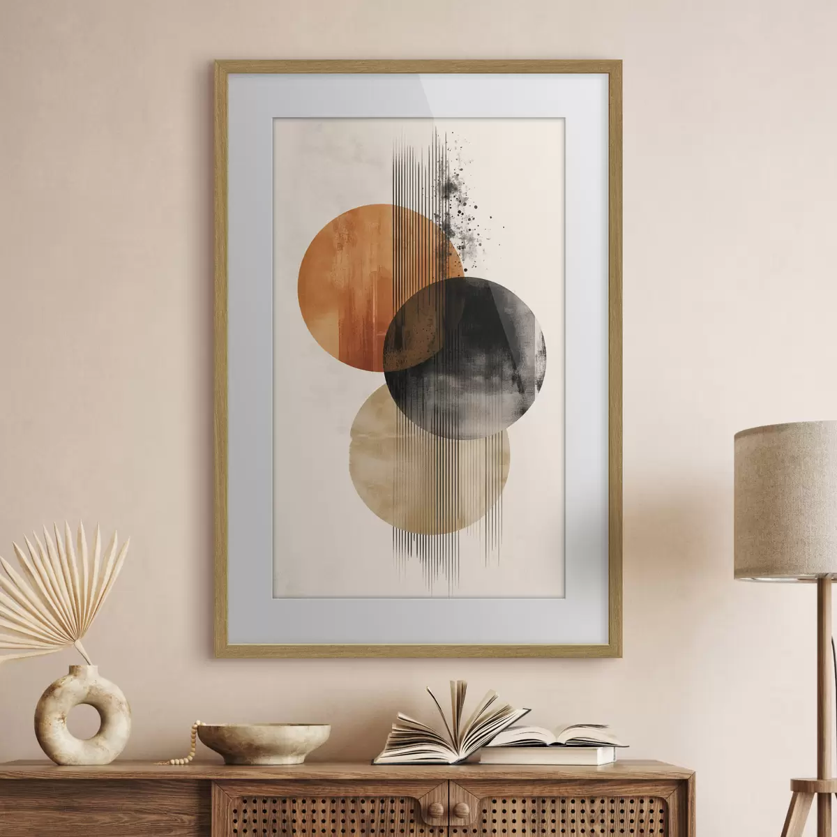 Poster Cercles d’ocre et d’encre f45885
