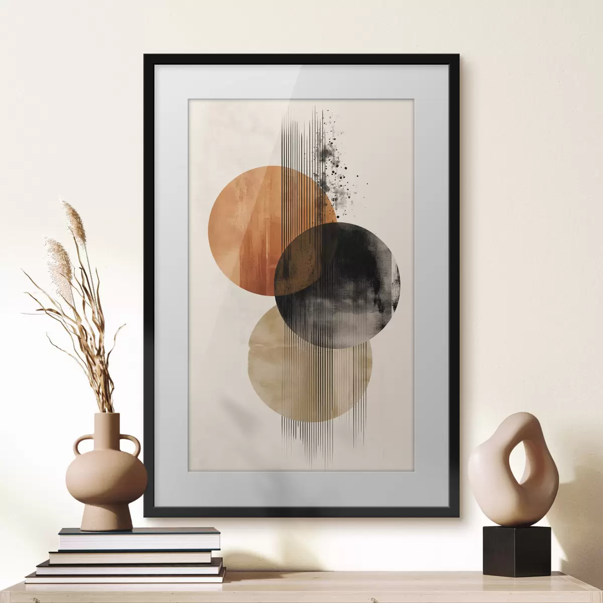 Poster Cercles d’ocre et d’encre f45885