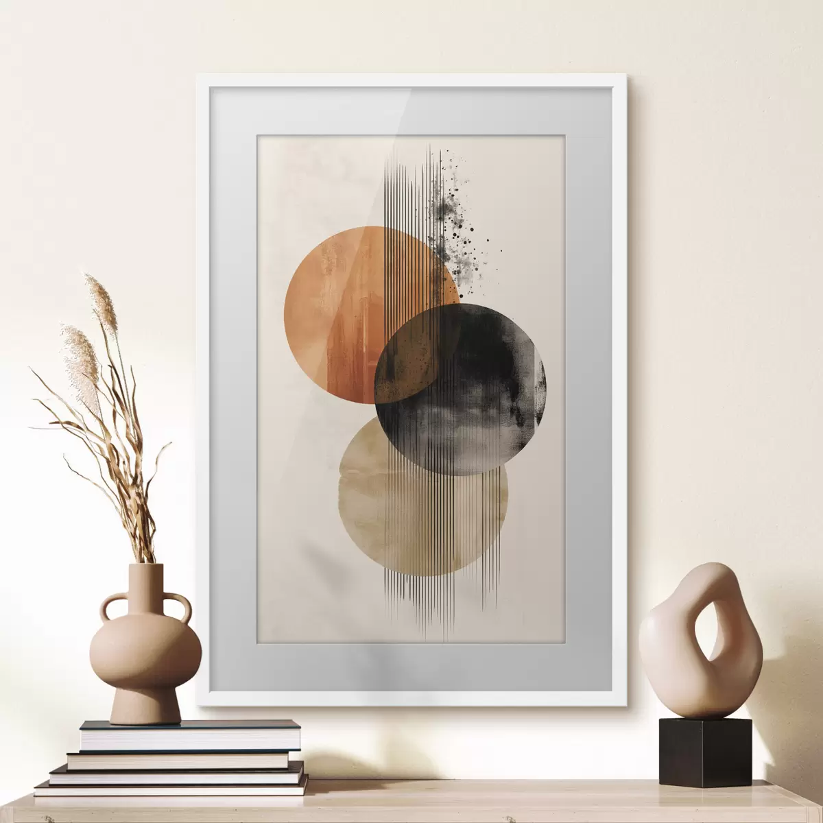 Poster Cercles d’ocre et d’encre f45885