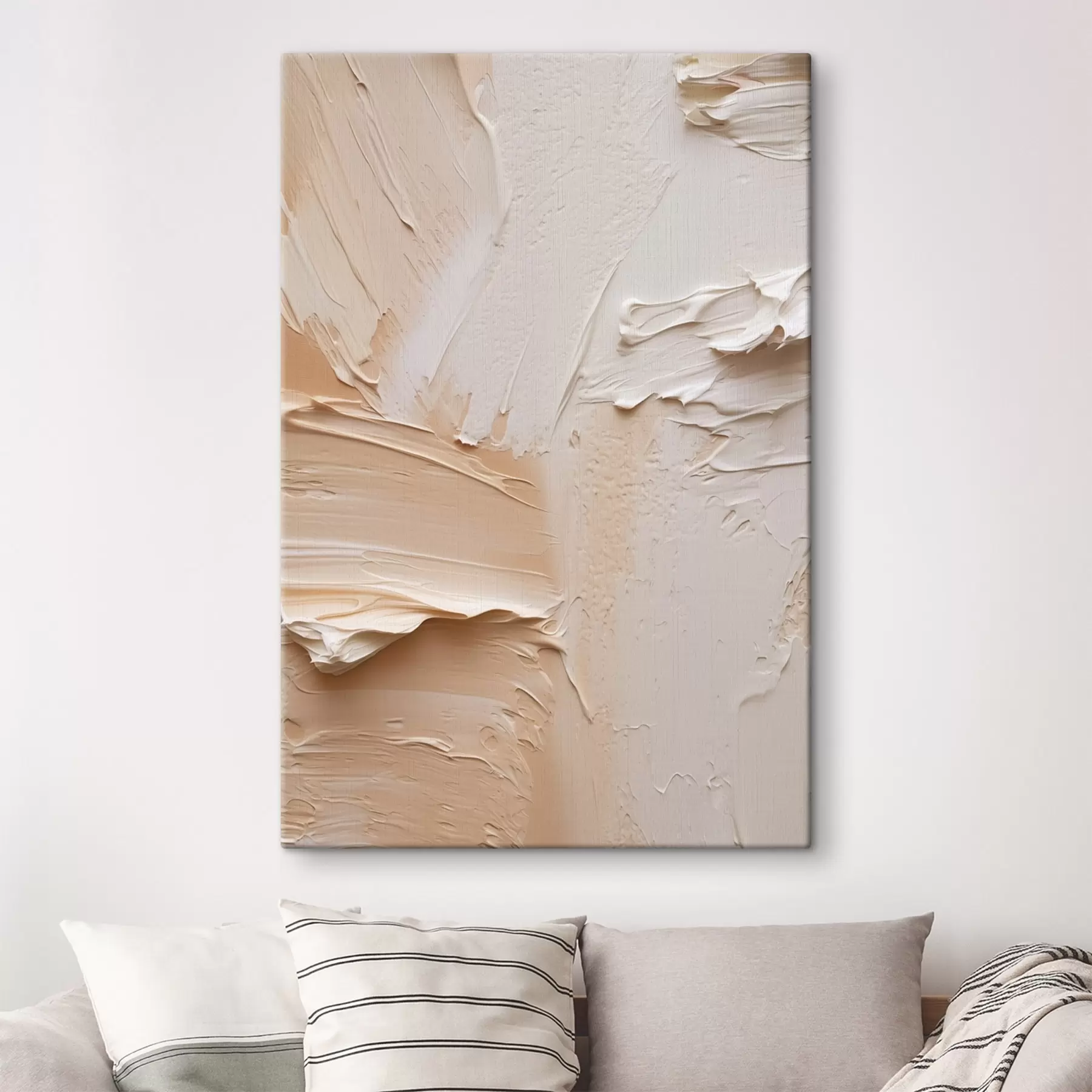 Tableau Couches légères, texture sableuse et crémeuse s45872