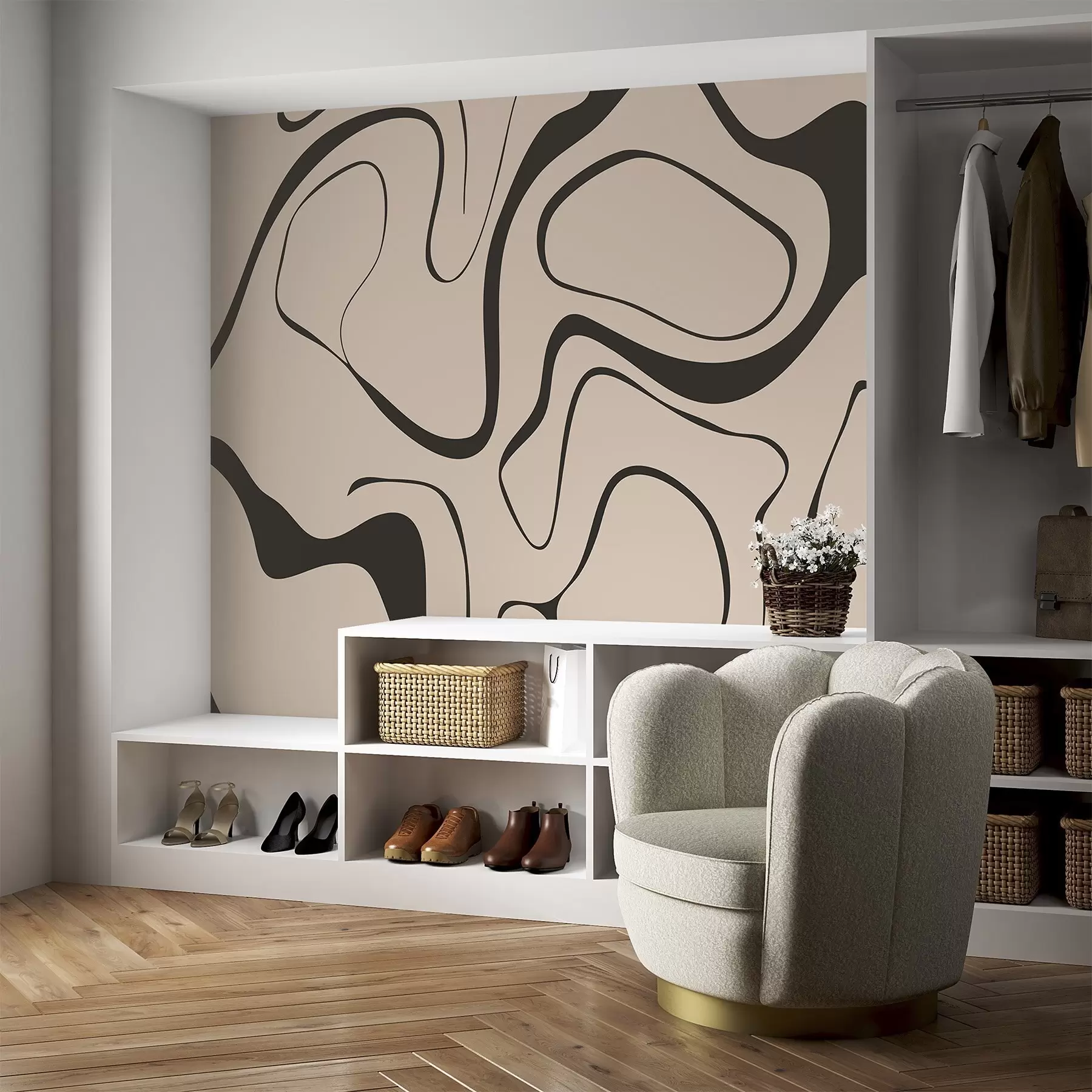 Papier peint Motif abstrait w04649