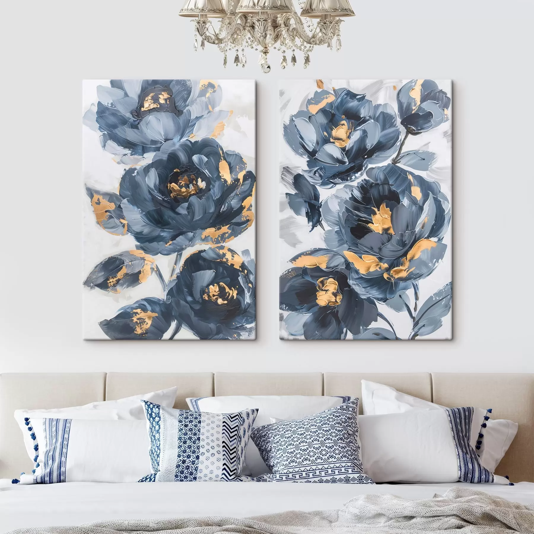 Tableau Grandes fleurs abstraites m00782