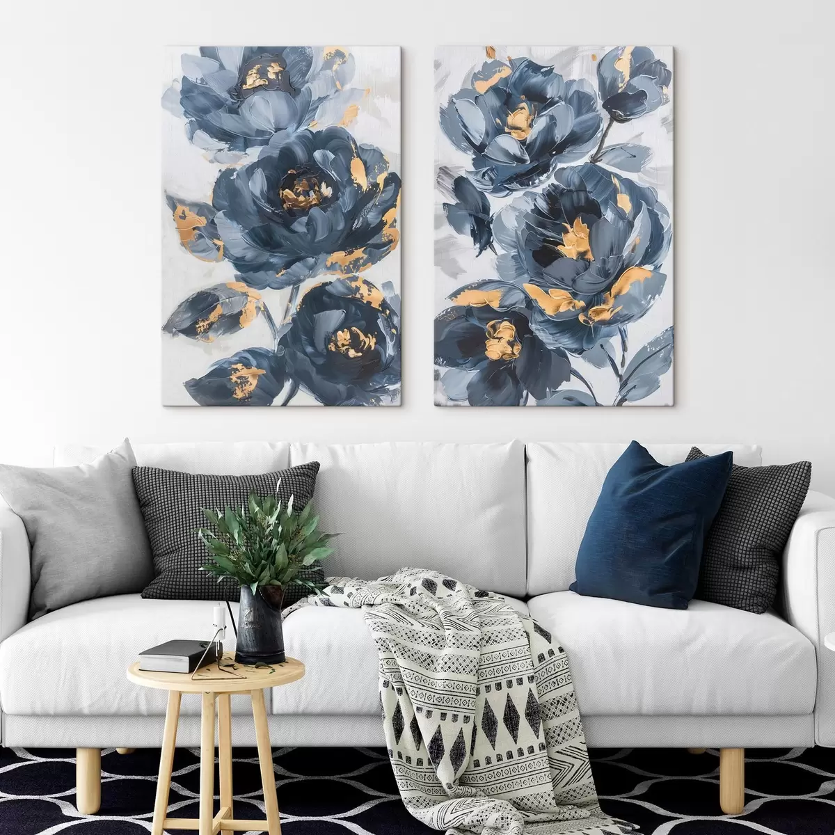 Tableau Grandes fleurs abstraites m00782