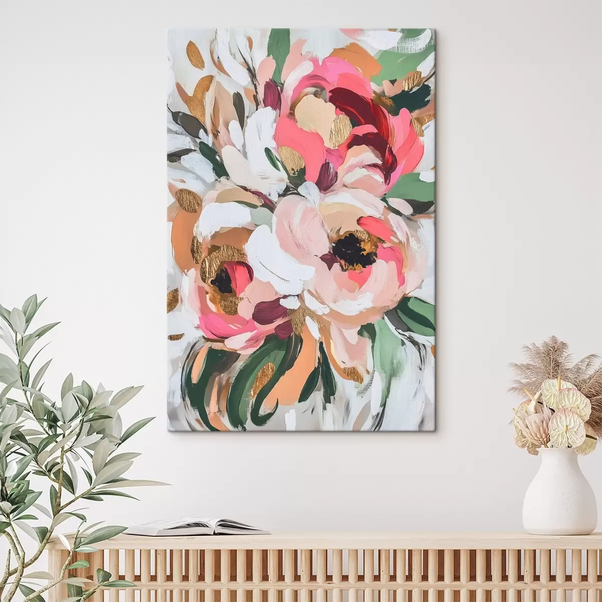 Tableau Bouquet de fleurs abstrait s45983
