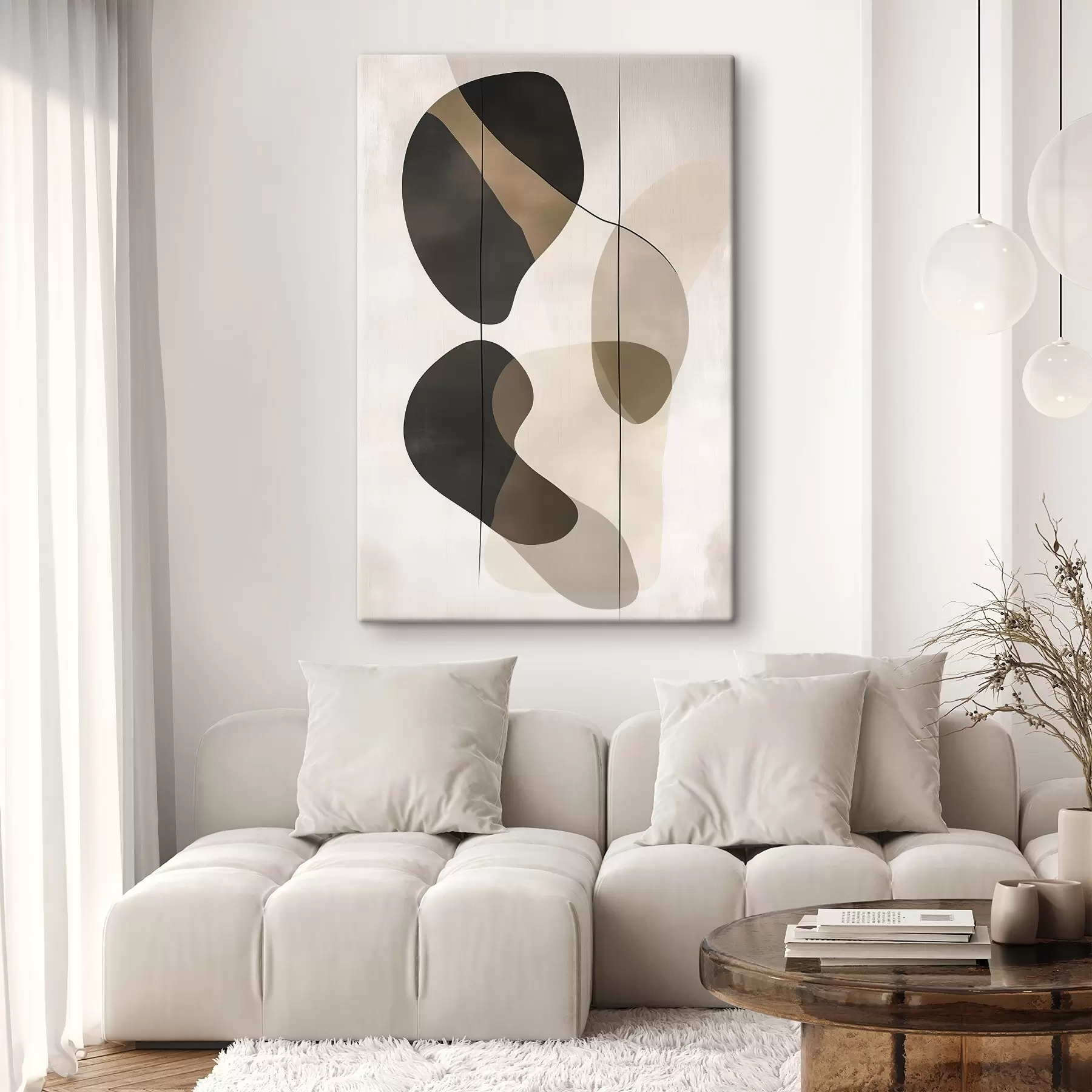 Tableau Formes abstraites flottantes s45991