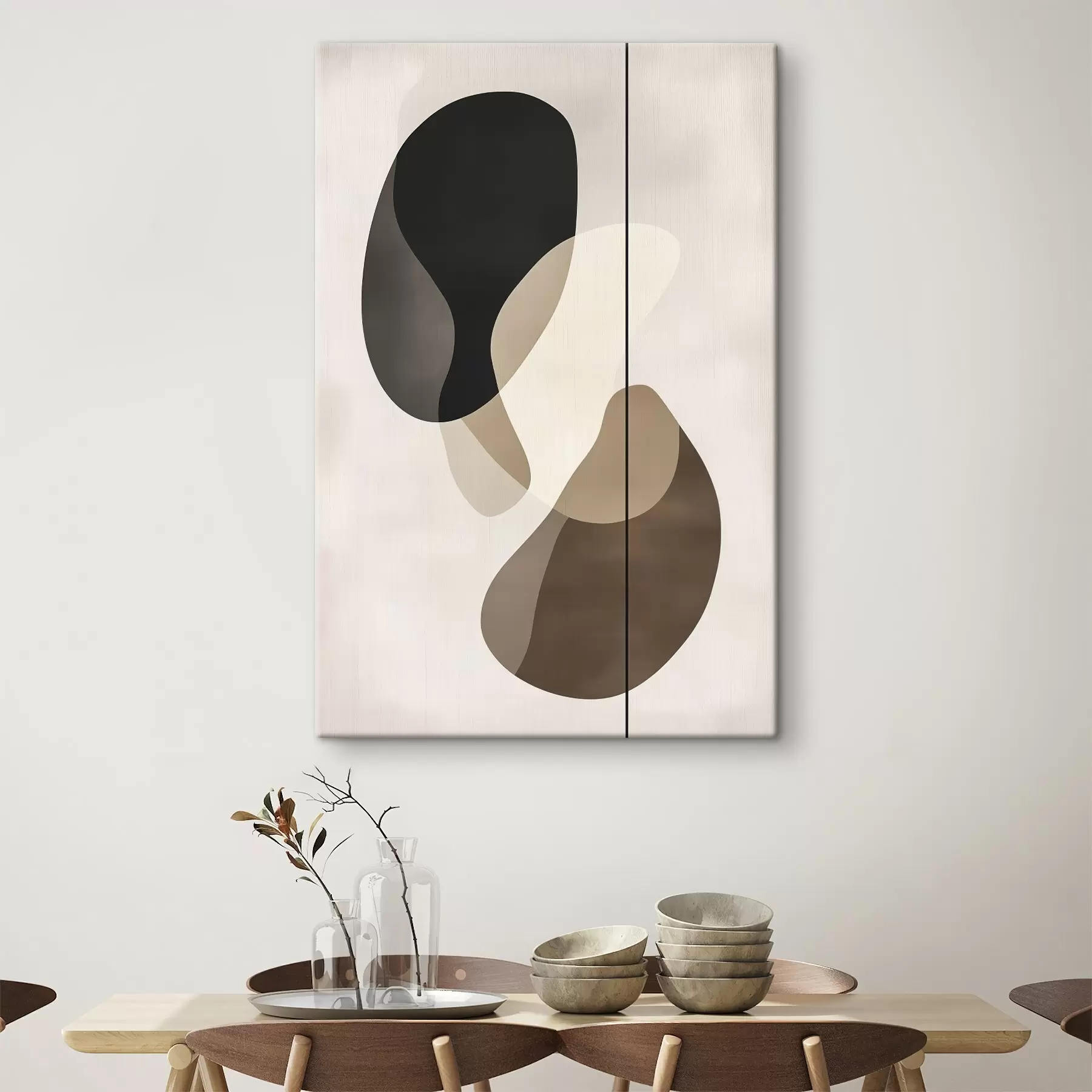 Tableau Formes abstraites flottantes s45994