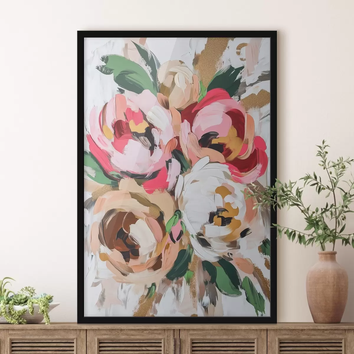 Poster Bouquet de fleurs abstrait f45982