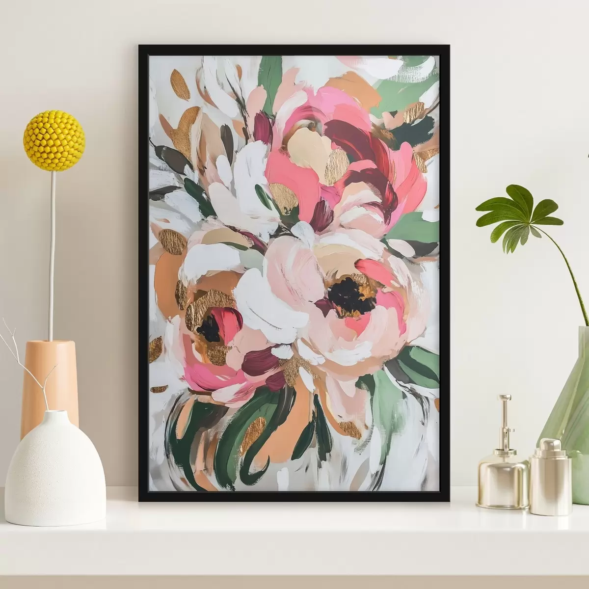 Poster Bouquet de fleurs abstrait f45983