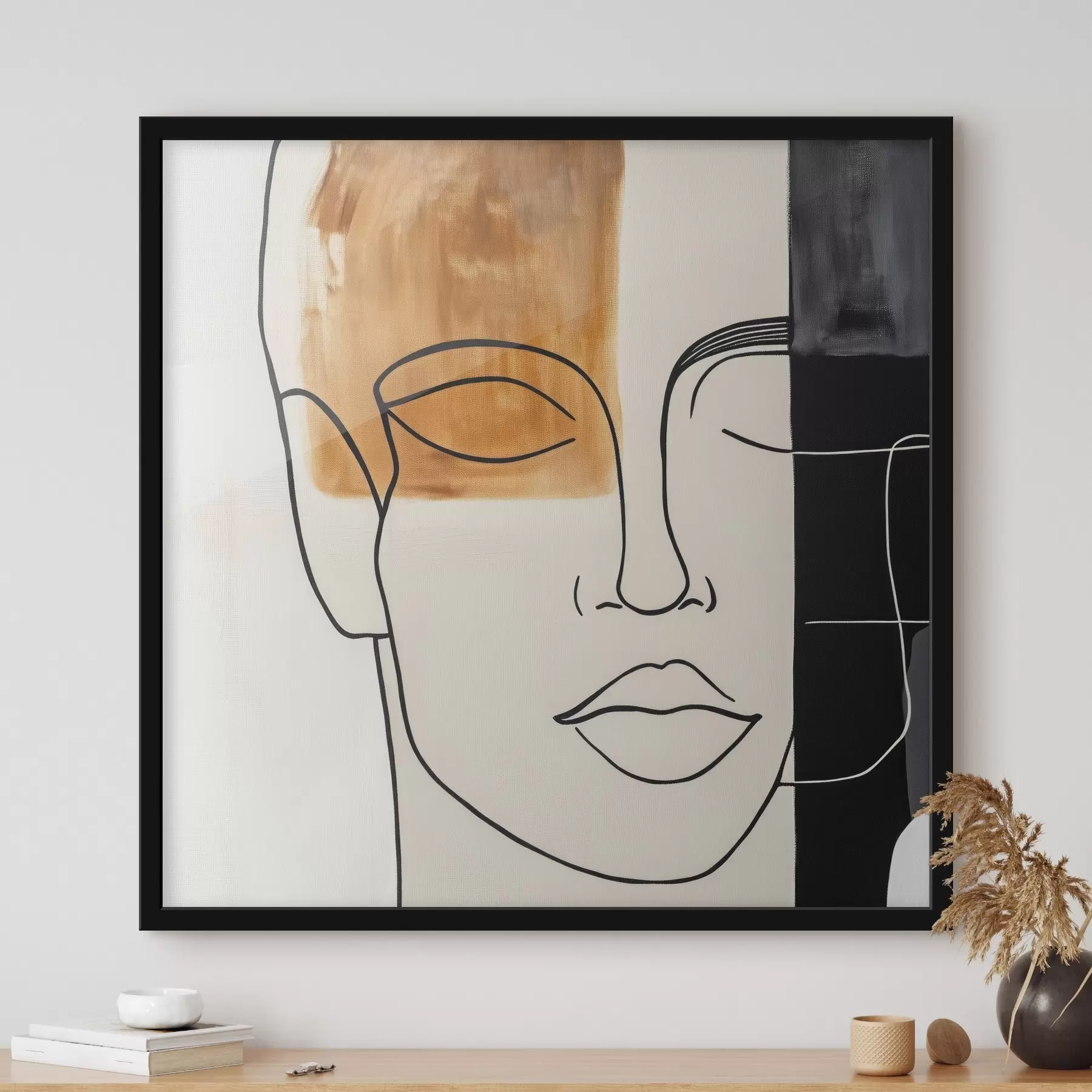 Papier peint Portrait abstrait minimaliste f45986