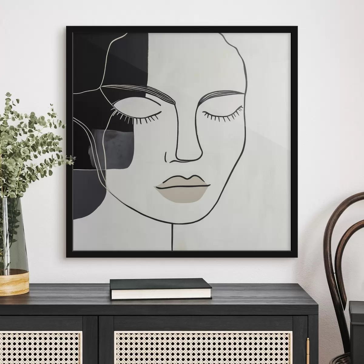 Poster Portrait abstrait minimaliste f45987
