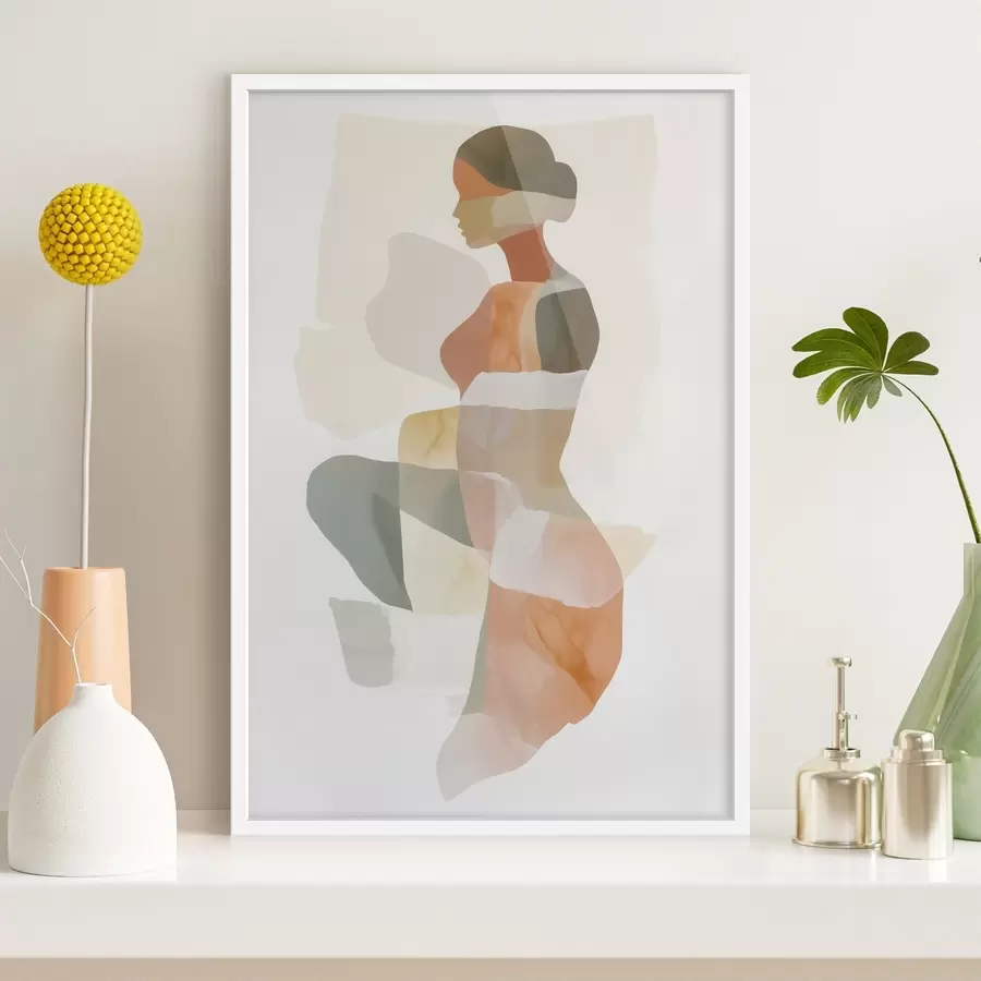 Papier peint Silhouette féminine abstraite f45992