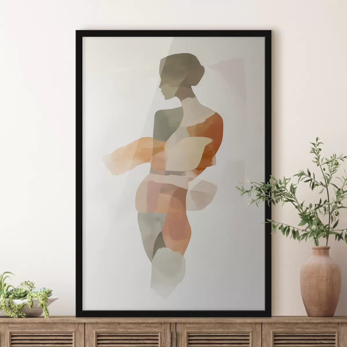 Poster Silhouette féminine abstraite f45993
