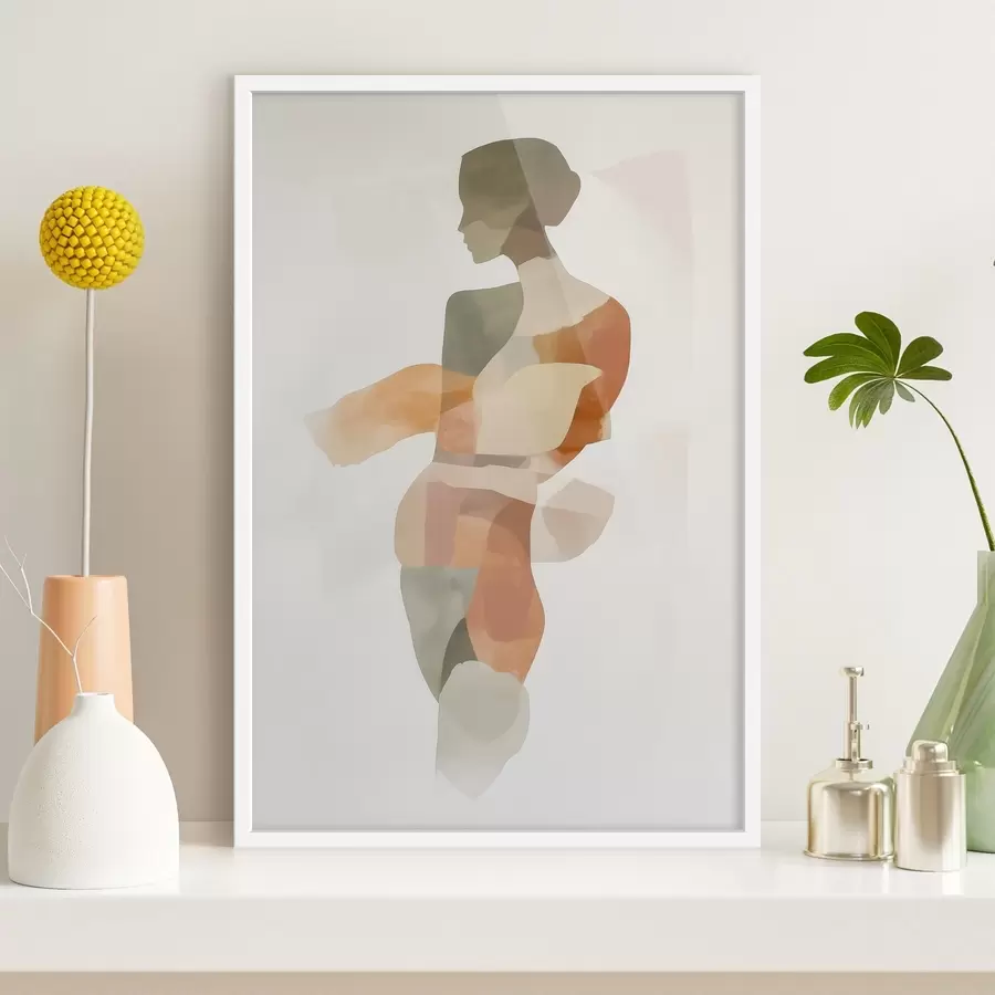 Papier peint Silhouette féminine abstraite f45993