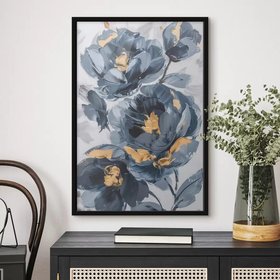 Papier peint Grandes fleurs abstraites f46010