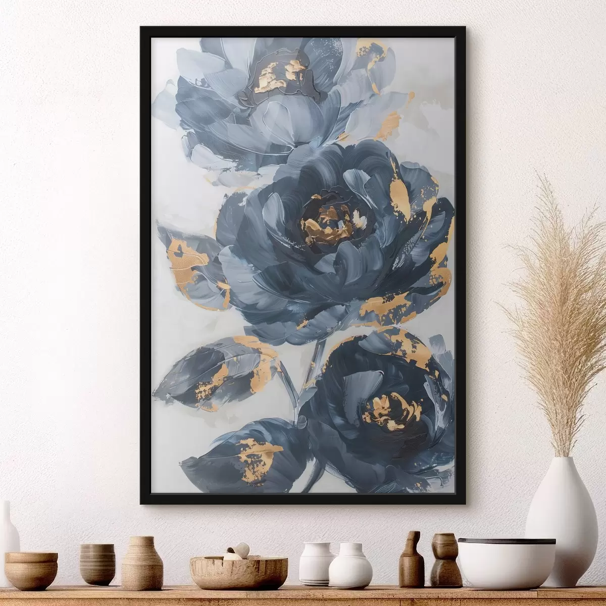 Poster Grandes fleurs abstraites f46011