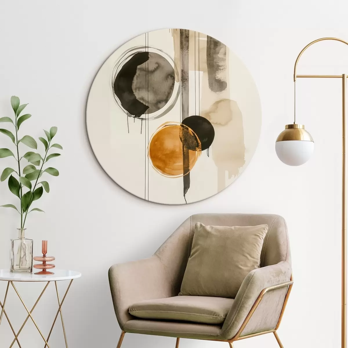 Tableaux rondes Cercles abstraits r45780