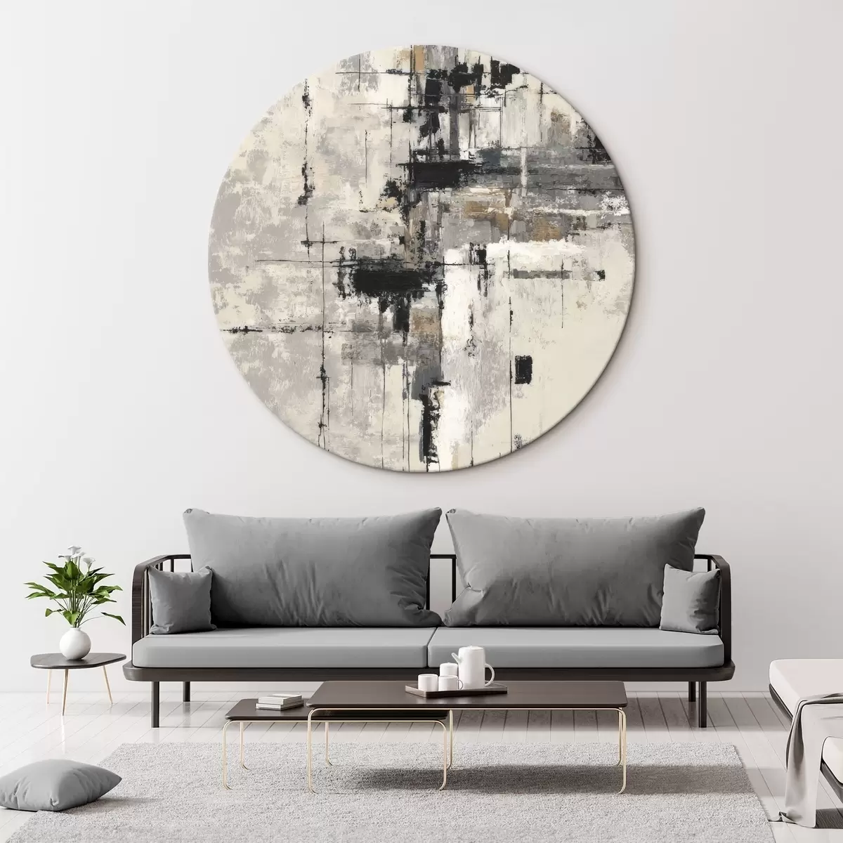 Tableaux rondes Abstraction r46005