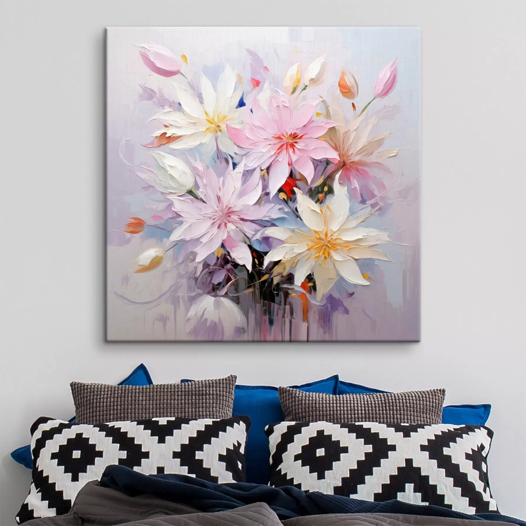 Tableau Bouquet de fleurs dans le style peinture à l'huile s45738