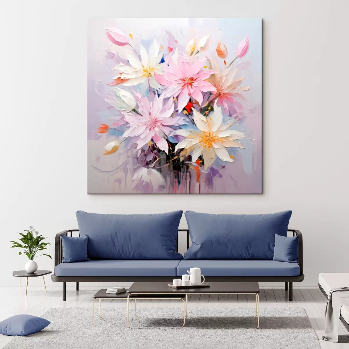 Tableau Bouquet de fleurs dans le style peinture à l'huile s45738