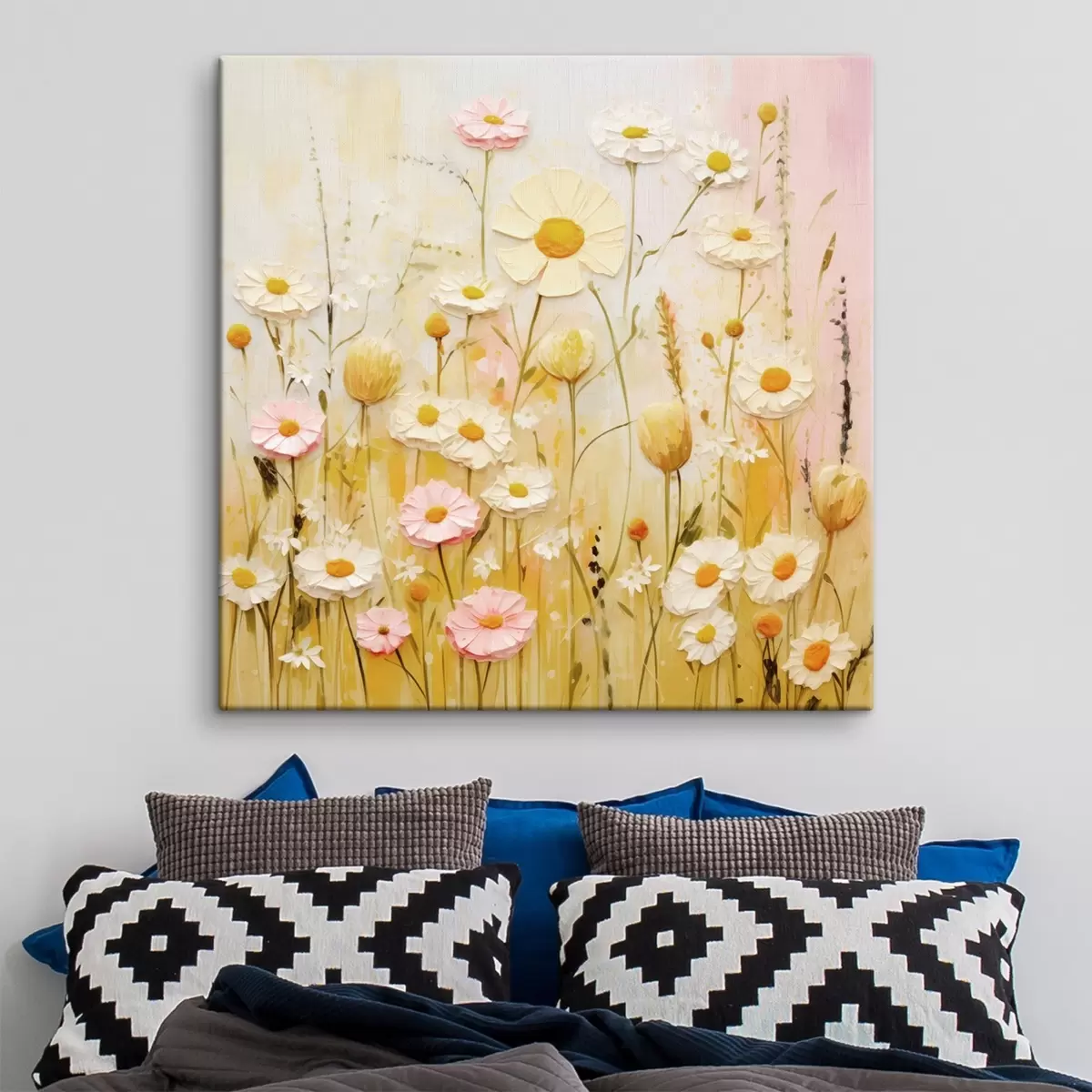 Tableau Fleurs des champs peintes à l'huile s45741