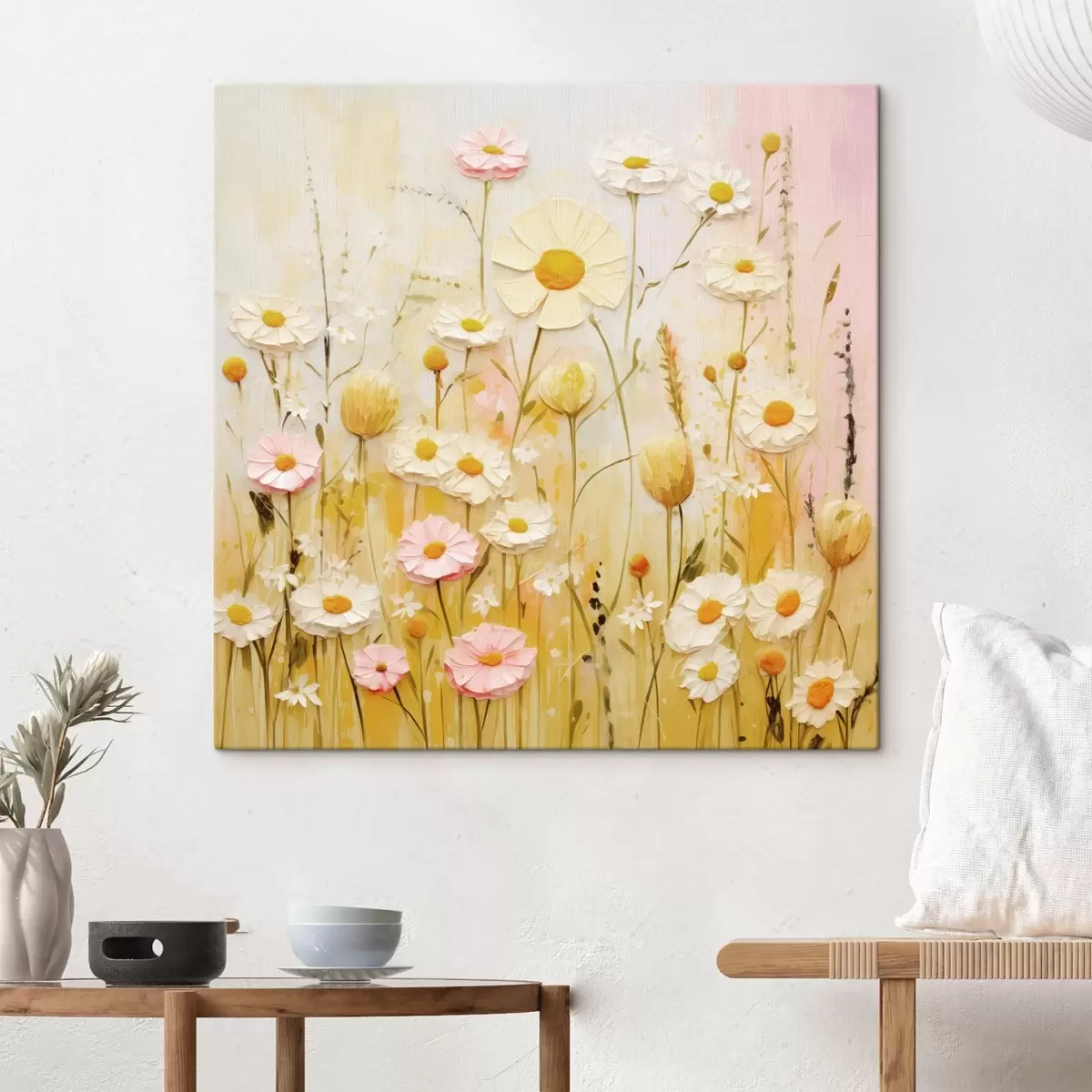Tableau Fleurs des champs peintes à l'huile s45741