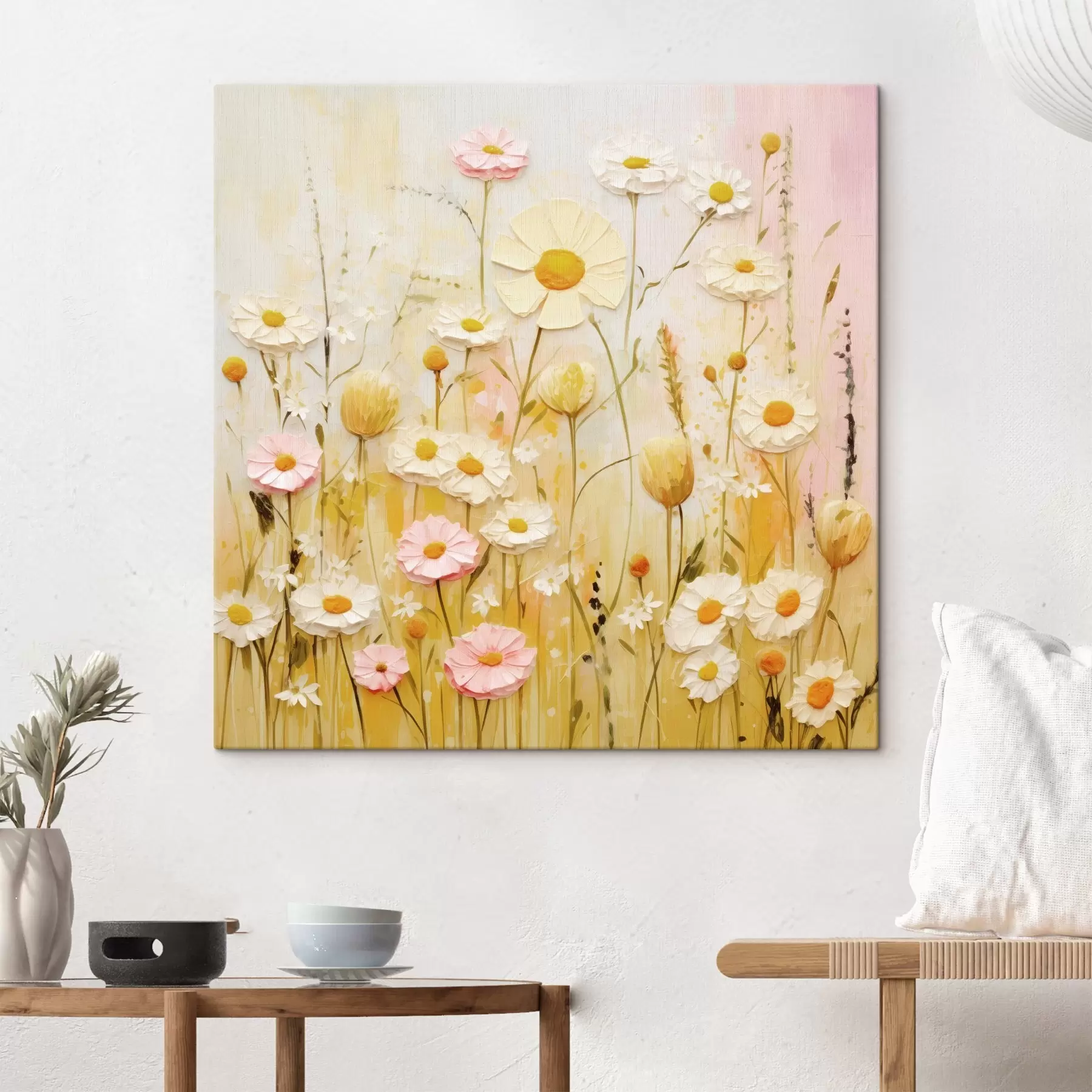 Tableau Fleurs des champs peintes à l'huile s45741