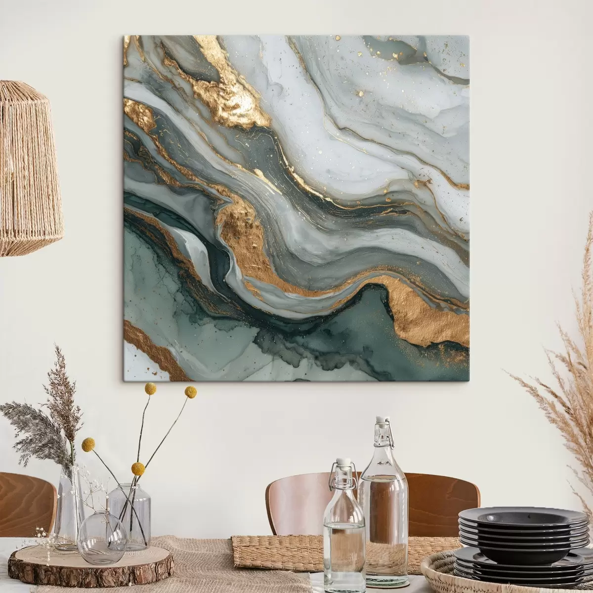 Tableau Abstraction dans le style texture marbre s45857