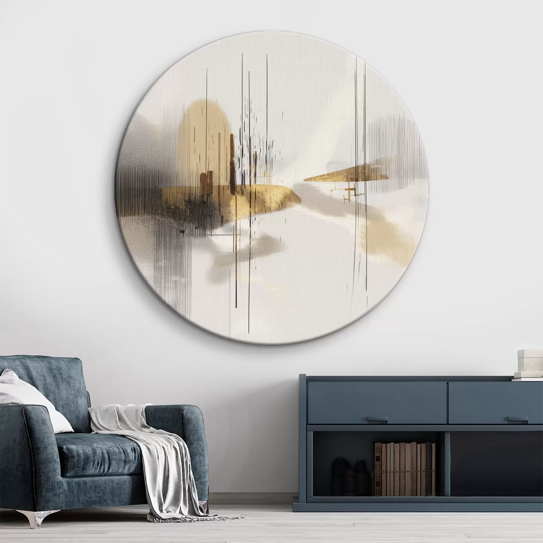 Tableau Côte calme dans un style graphique minimaliste r45849