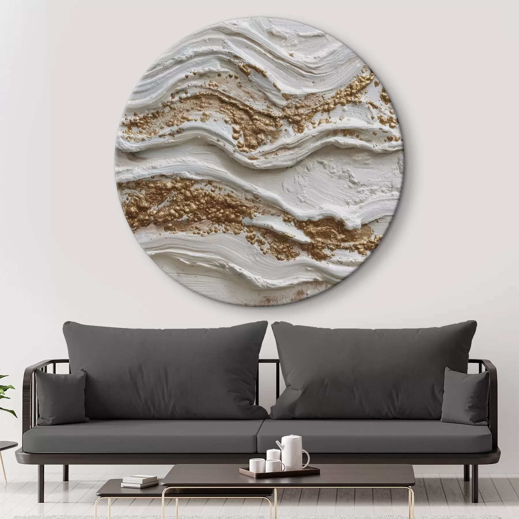 Tableau Vagues de relief dans un style abstrait texturé r45854