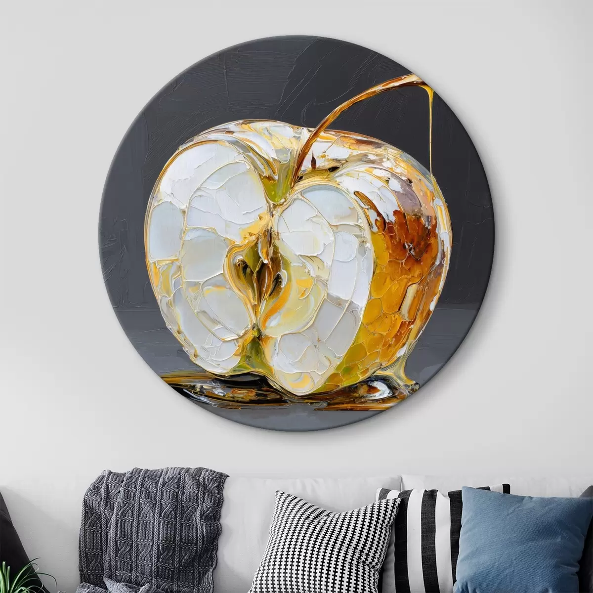 Tableaux rondes Pomme sucrée dans un style pictural r45861