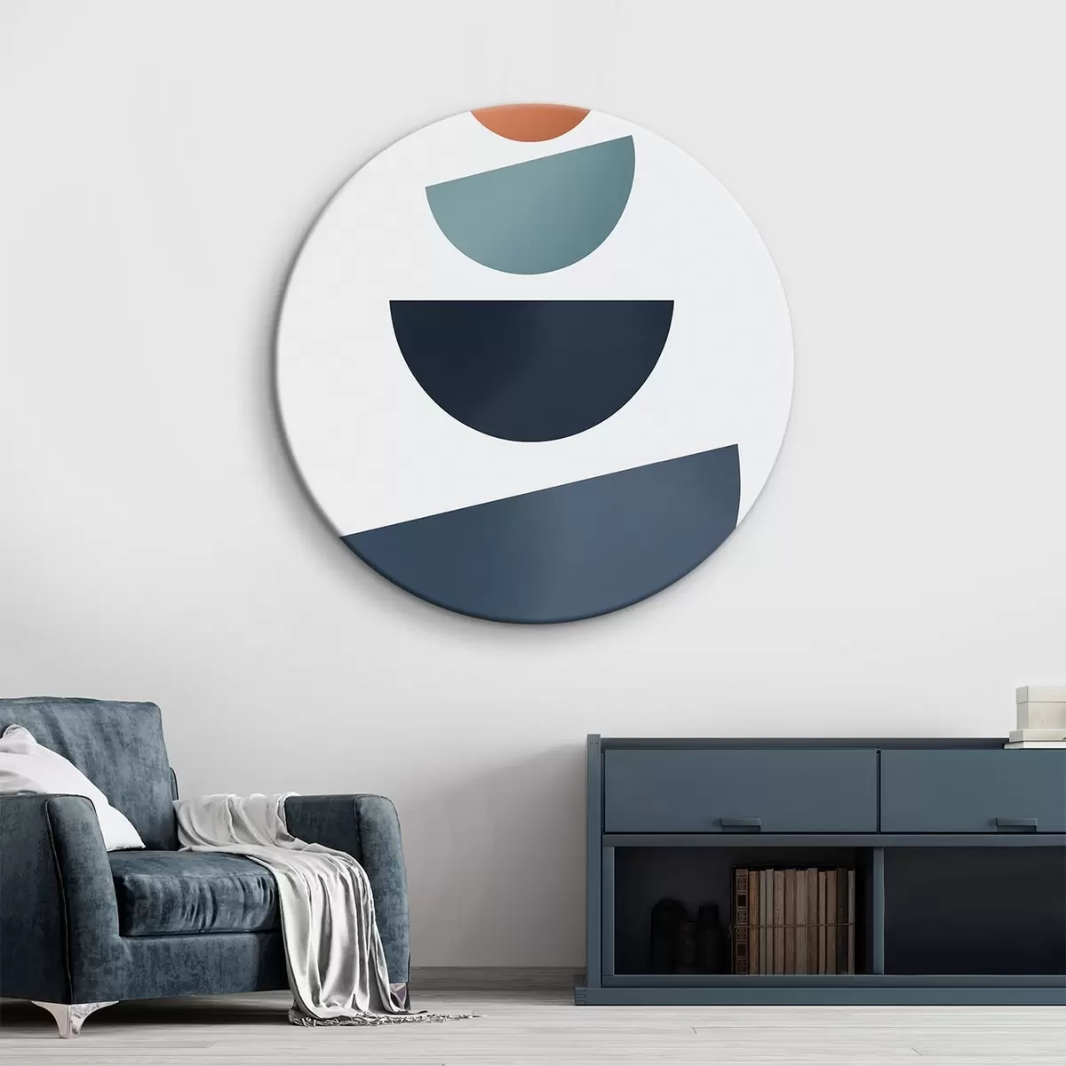 Tableaux rondes Composition abstraite r46062