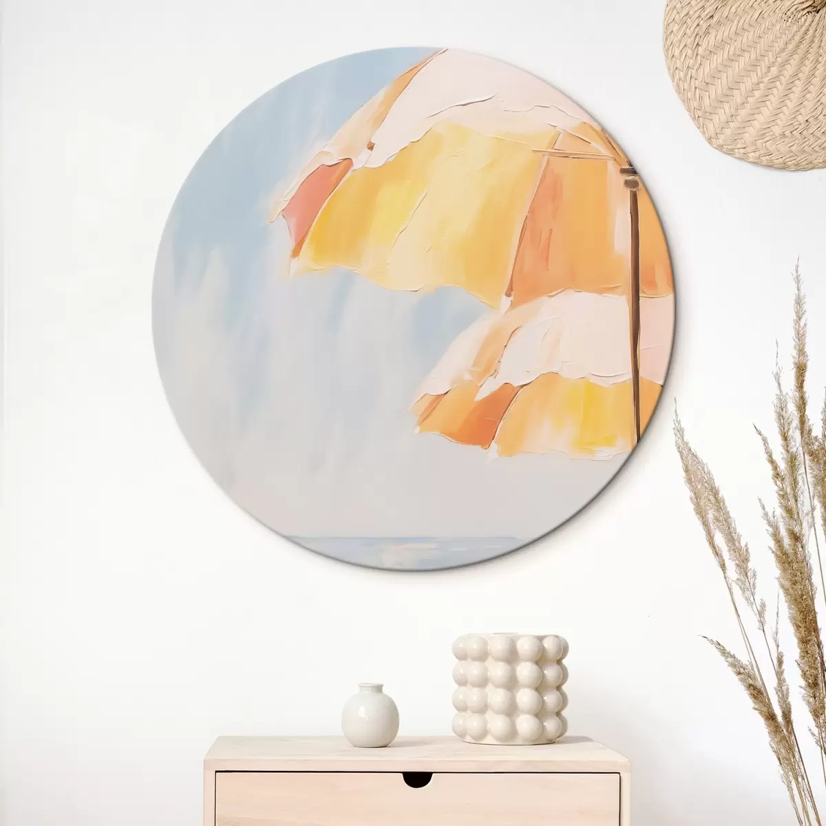 Tableaux rondes Paysage de plage r46063