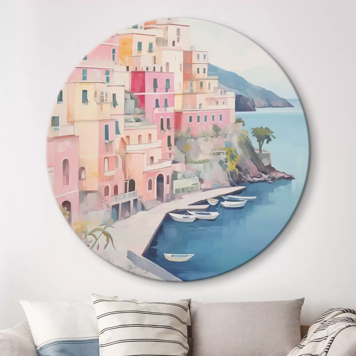 Tableaux rondes Maisons au bord de la baie r46066