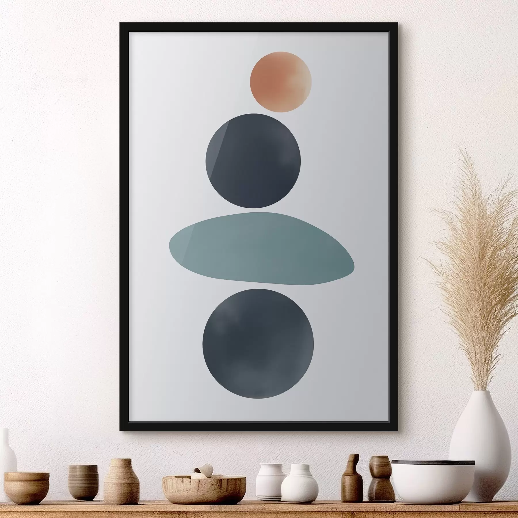 Papier peint Taches arrondies abstraites f46061